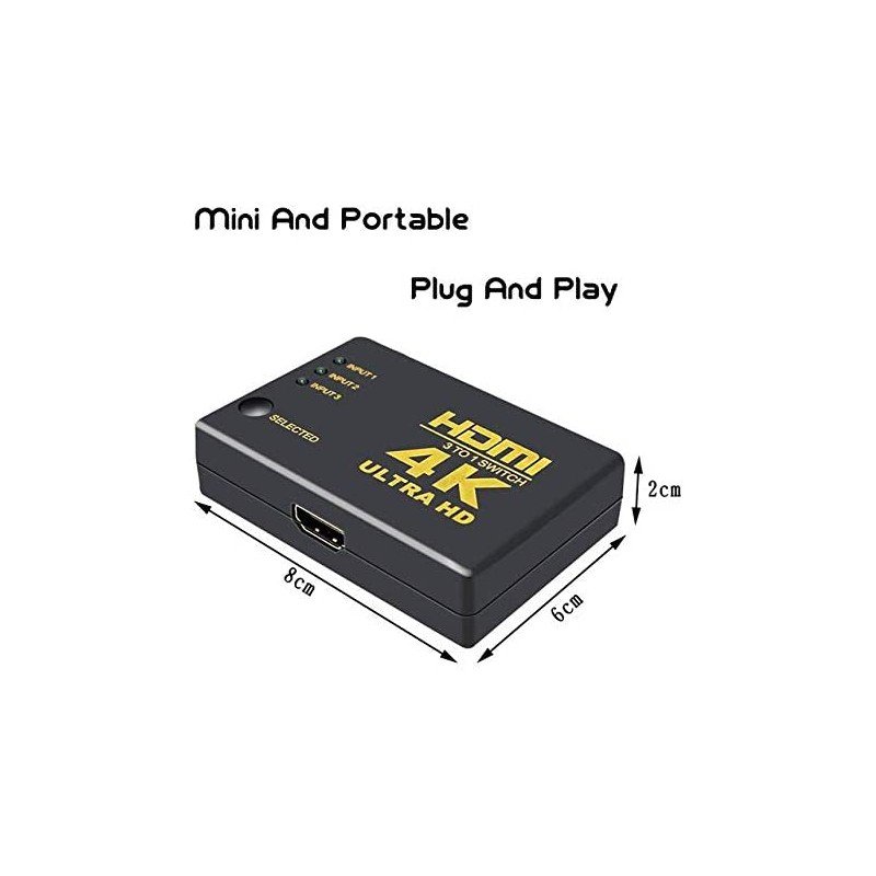 SWITCH HDMI 3 PORTAS 4K- S.O.S Info