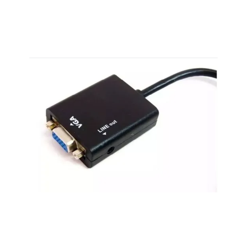 Conversor HDMI P/ VGA com entrada auxiliar