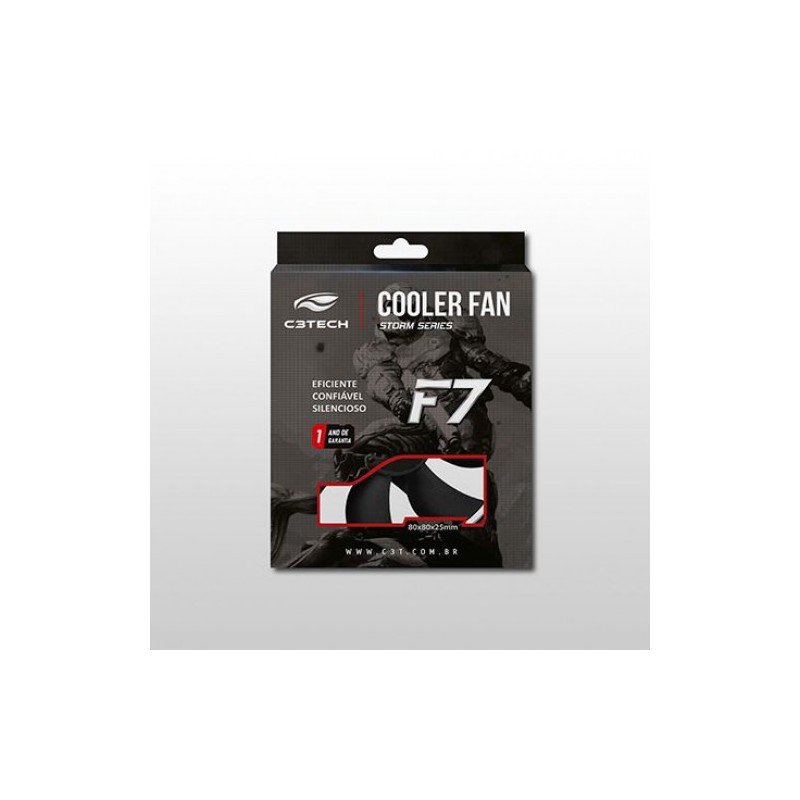 Cooler Fan Storm Series (80x80x25mm) Preto - C3Tech