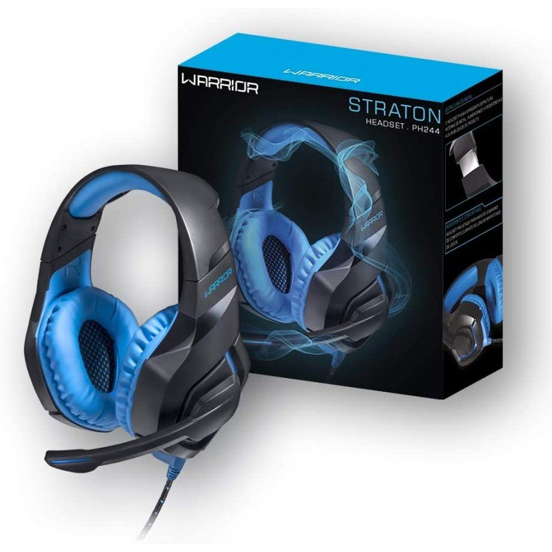 Headset Gamer Warrior Straton, LeD Branco, Cabo Usb Drivers 50mm