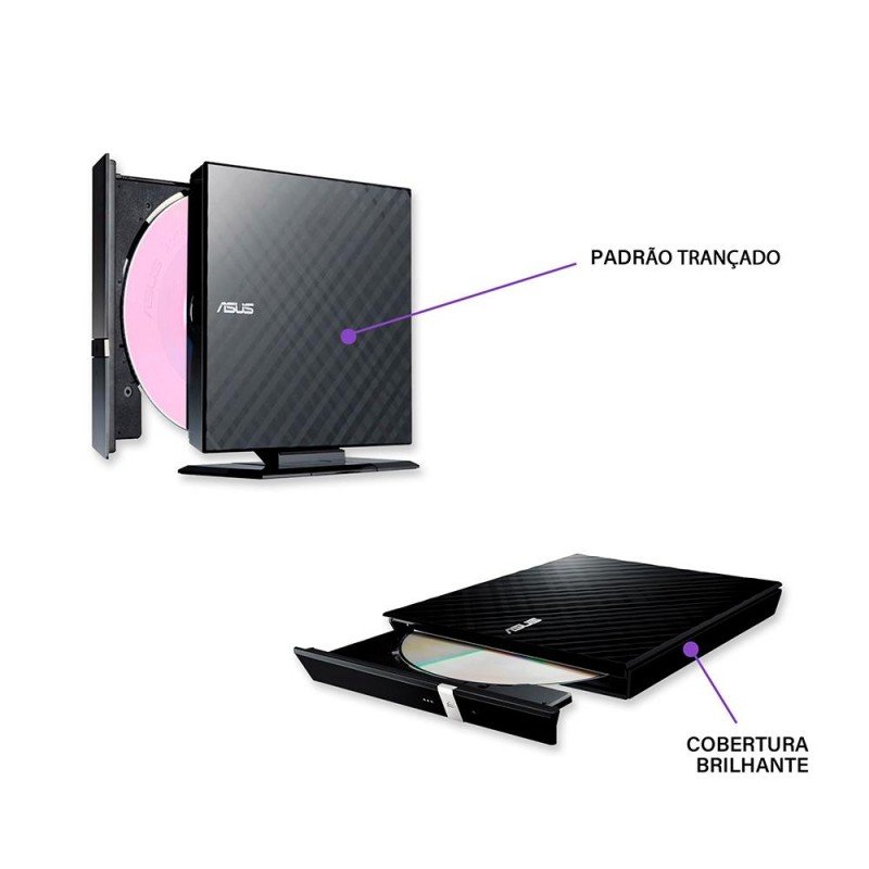 GRAVADOR DE CD/DVD EXTERNO SDRW-08D2S-U - ASUS