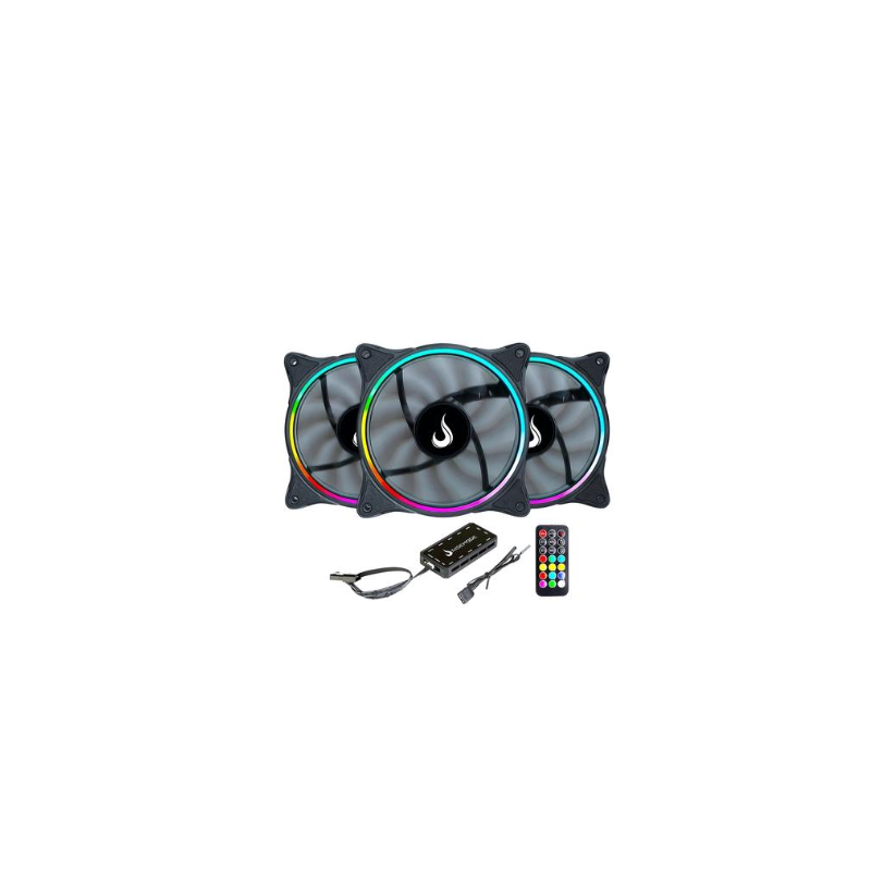 KIT 3 COOLER 120MM LASER ARGB 5V - RISEMODE