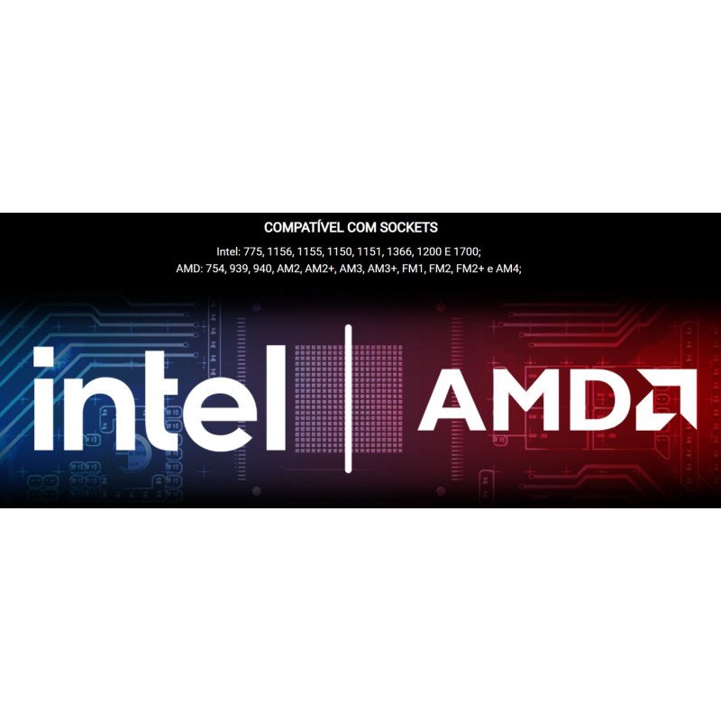 COOLER UNIVERSAL INTEL E AMD VORTEX - BLUECASE
