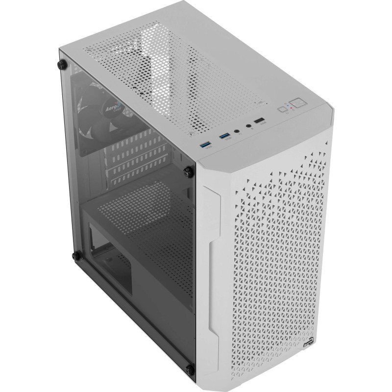 GABINETE GAMER TRINITY MINI BRANCO LATERAK VIDRO  - AEROCOOL