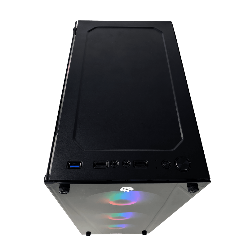 GABINETE GAMER GB1749 FRONTAL E LATERAL COM VIDRO 4FANS - HAYOM