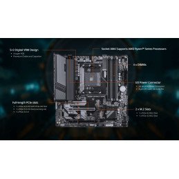 Placa Mãe AM4 B550M GAMING X WIFI6 - Gigabyte