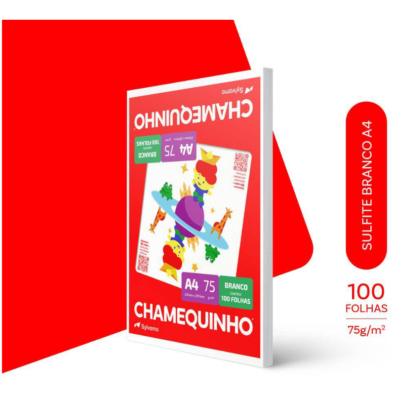 Papel Sulfite Chamequinho Branco, A4 75g 210x297mm